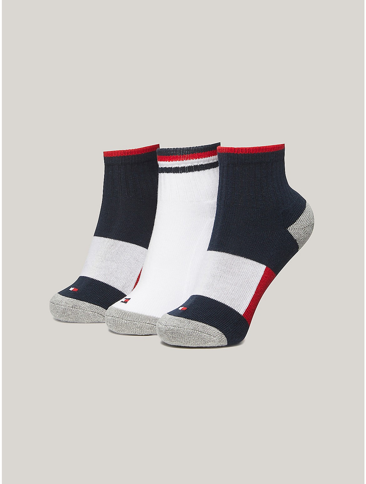 Tommy Hilfiger Boys' Kids' Quarter Top Sock 3-Pack