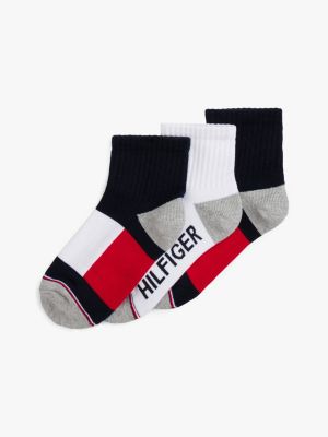 Kids' Quarter-Top Athletic Sock 3-Pack, Multi