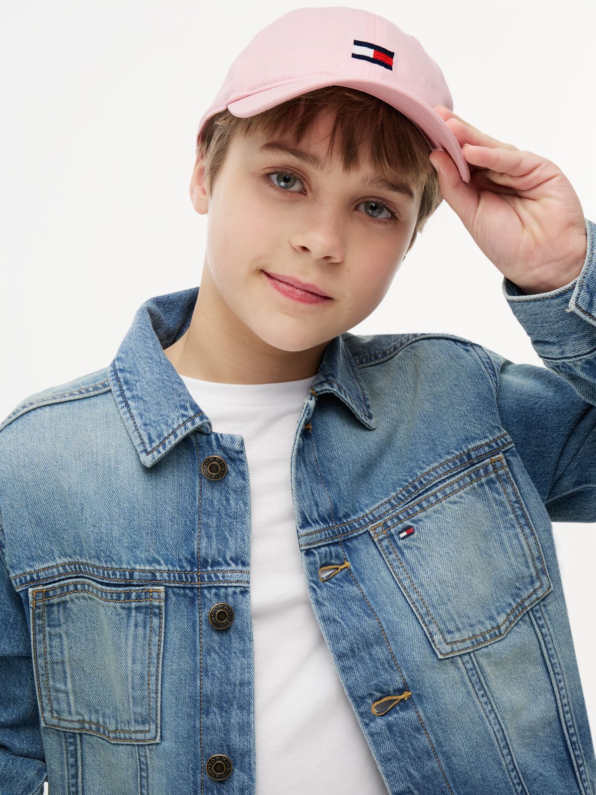 Kids' Embroidered Flag Logo Baseball Cap — Blushing Bride