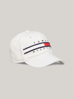 Kids' Flag Stripe Logo Baseball Cap, Bright White