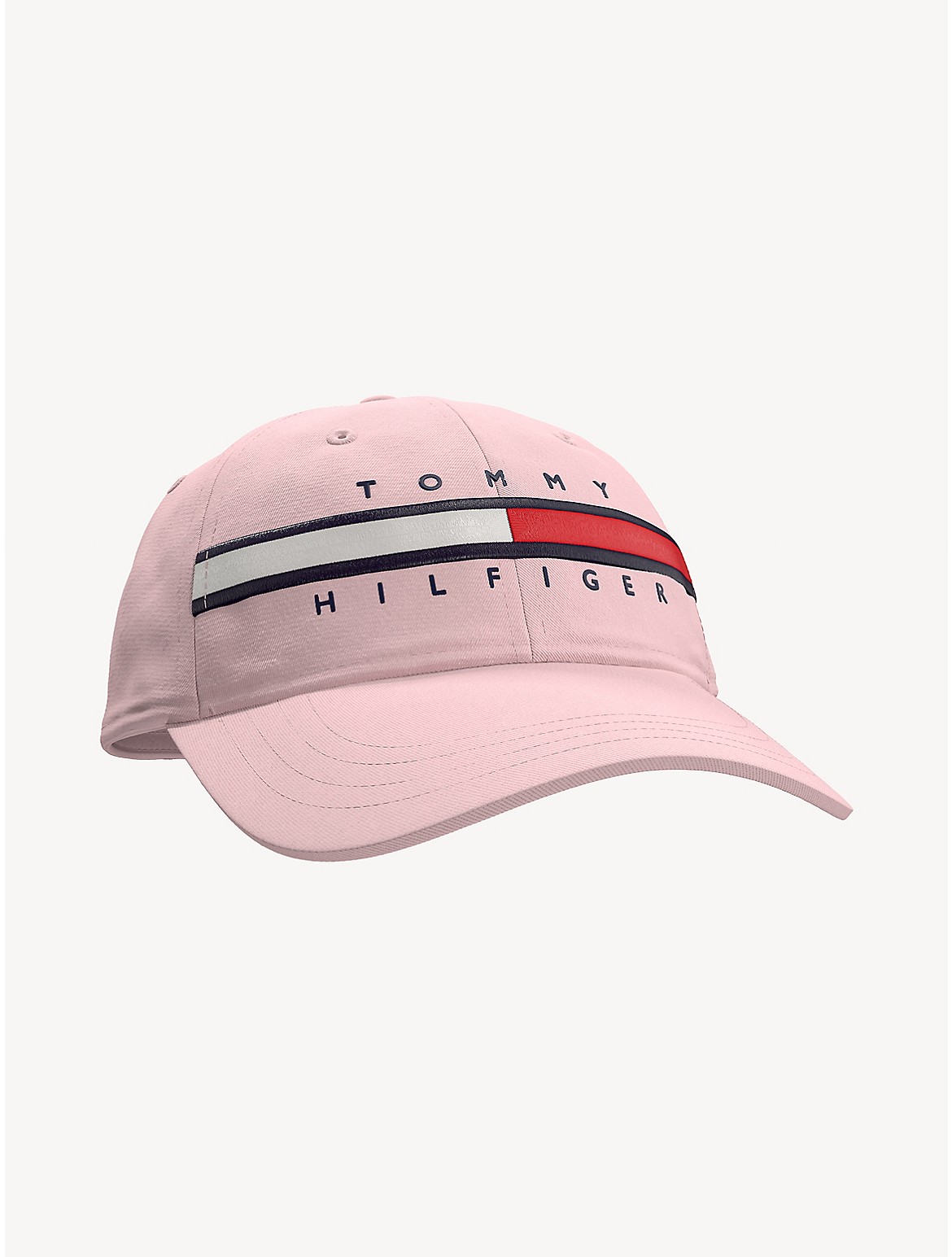 Tommy Hilfiger Babies' Flag Stripe Logo Baseball Cap - Pink - 2-3