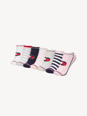 Tommy Hilfiger Girl's Kids Ankle Sock 7Pk Multi - M