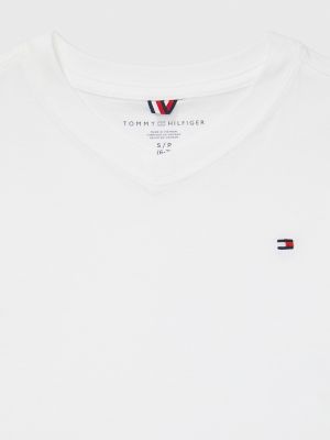 Kids\' Solid V-Neck T-Shirt | Hilfiger Tommy USA