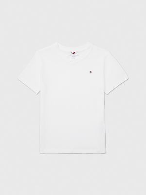 Kids' Solid V-Neck T-Shirt | Tommy Hilfiger USA