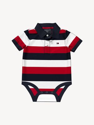 TH Baby Stripe Polo Onesie | Tommy Hilfiger