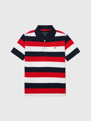 Big Kids\' Block Stripe Polo | Tommy Hilfiger USA