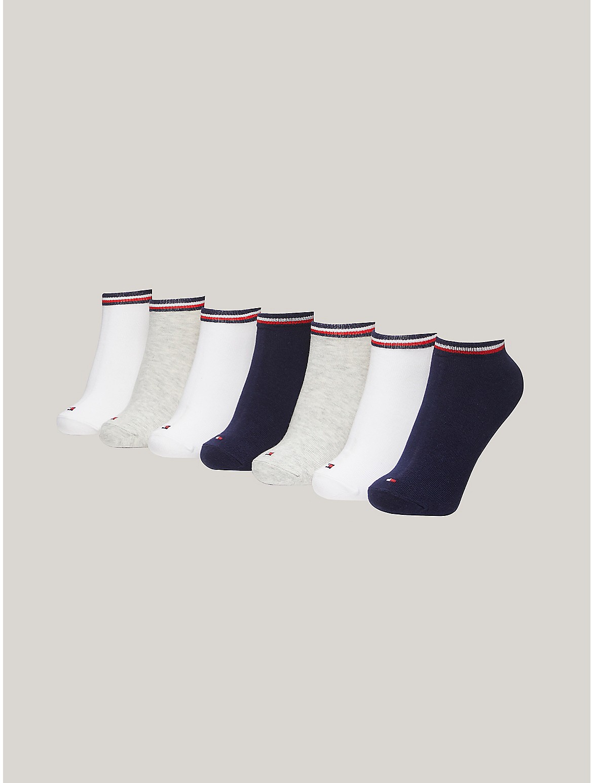 Tommy Hilfiger Girls' Kids' Ankle Sock 7-Pack - Multi - L