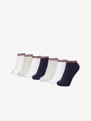 Tommy Hilfiger Girl's Kids Ankle Sock 7Pk Multi - S