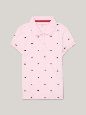 Big Kids' Flag Print Polo, Ballerina Multi