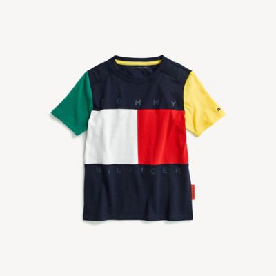 tommy hilfiger colour block t shirt