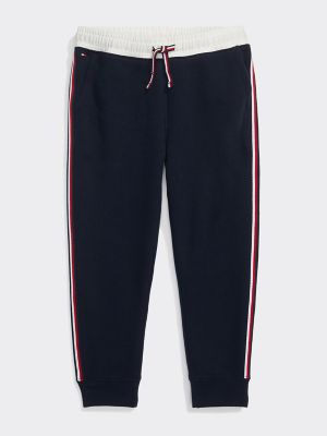 Buy Tommy Hilfiger Kids Girls Peach Drawstring Waist Sateen Logo Joggers -  NNNOW.com