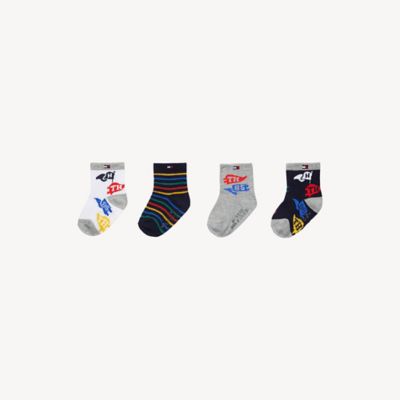 Tommy Hilfiger Baby Sock 4Pk Multi - L/XL