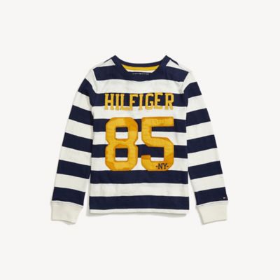 Tommy Hilfiger Boy's Adaptive 85 Long Sleeve T-Shirt Peacoat/Multi - XL