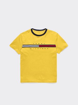black and yellow tommy hilfiger shirt