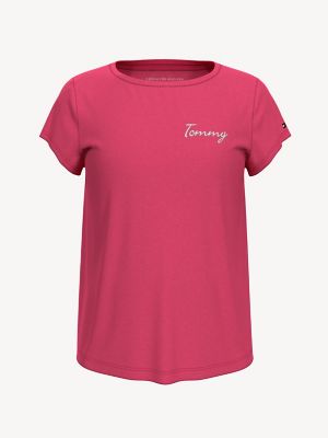 hot pink tommy hilfiger shirt