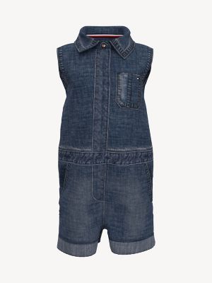 denim baby romper