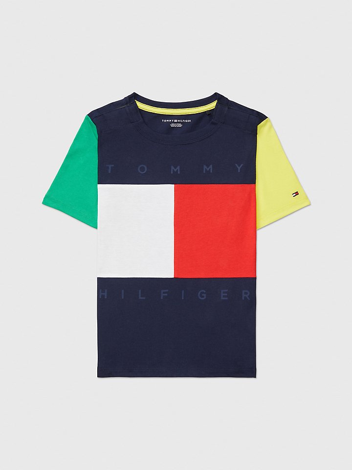 taart oud Parasiet Colorblock Flag T-Shirt | Tommy Hilfiger USA