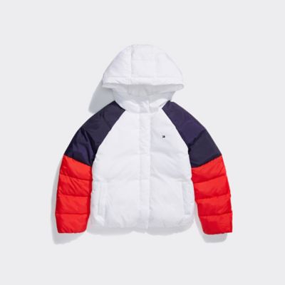 tommy hooded puffer jacket