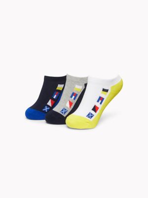 Tommy Hilfiger Boy's Kids Ankle Sock 3Pk Multi - S