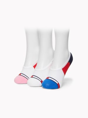 Tommy Hilfiger Girl's Kids No-Show Sock 3Pk Multi - S