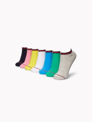 Tommy Hilfiger Girl's Kids Ankle Sock 7Pk Multi - L