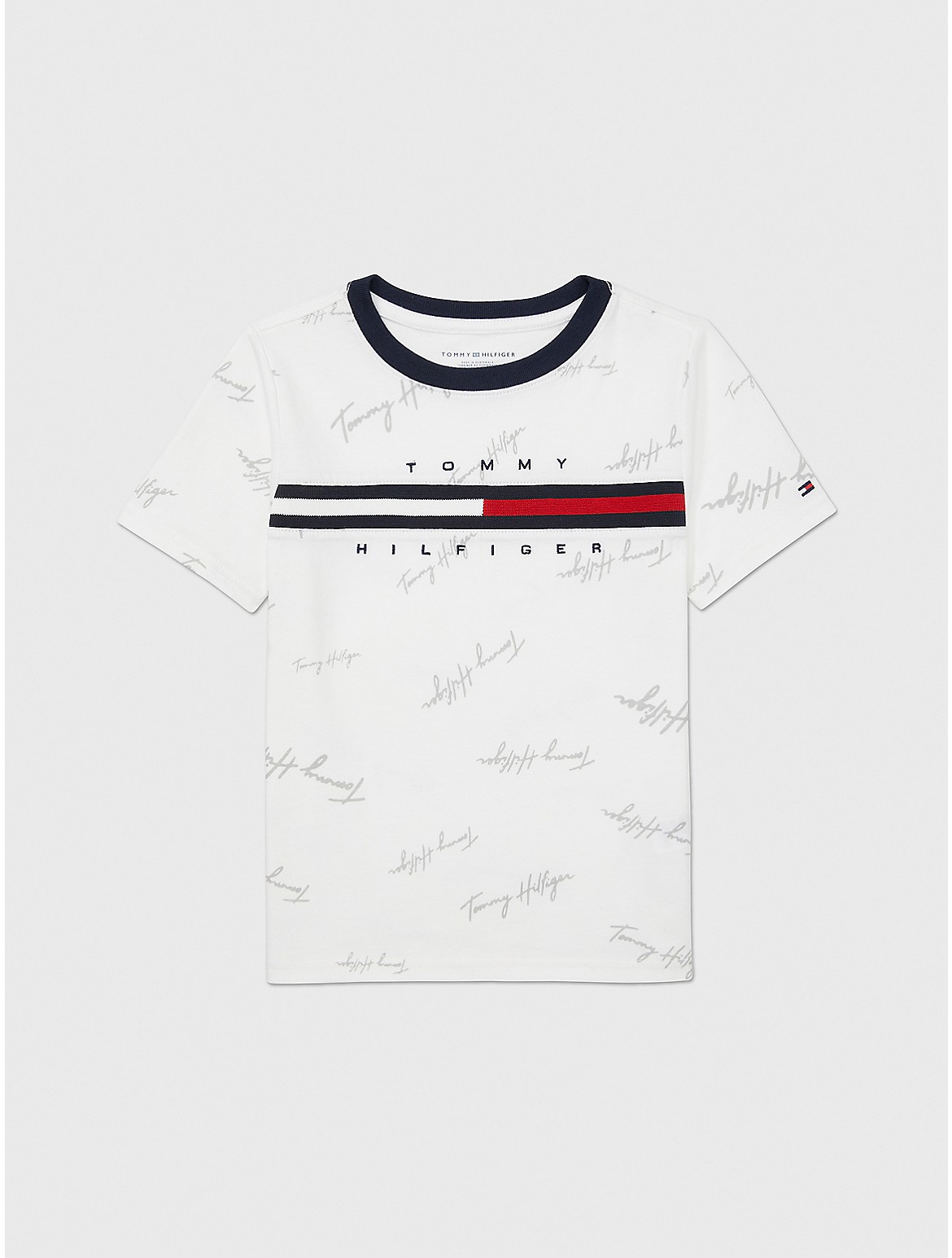 Tommy Hilfiger Kids' Signature Flag Stripe Logo T-Shirt