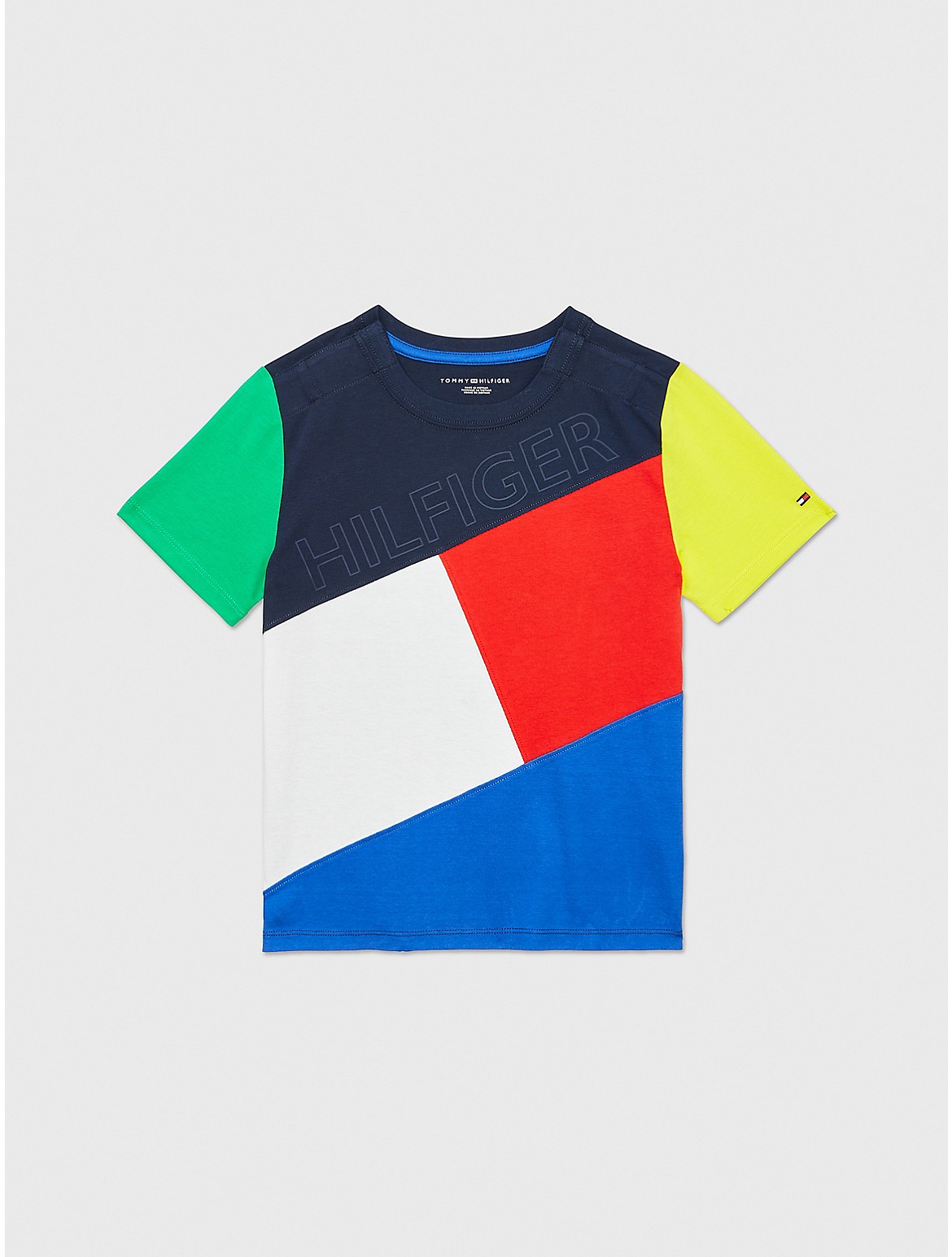 Tommy Hilfiger Boys' Colorblock Flag T-Shirt - Multi - L