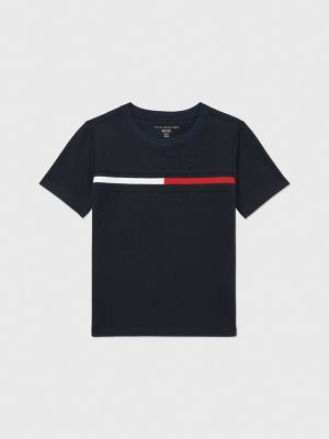 Big Boys' Flag Stripe Logo T-Shirt