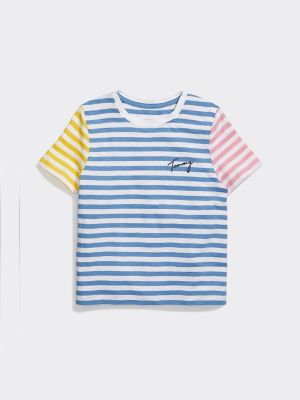 tommy hilfiger stripe signature tee