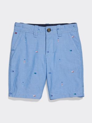 tommy hilfiger flag cotton shorts