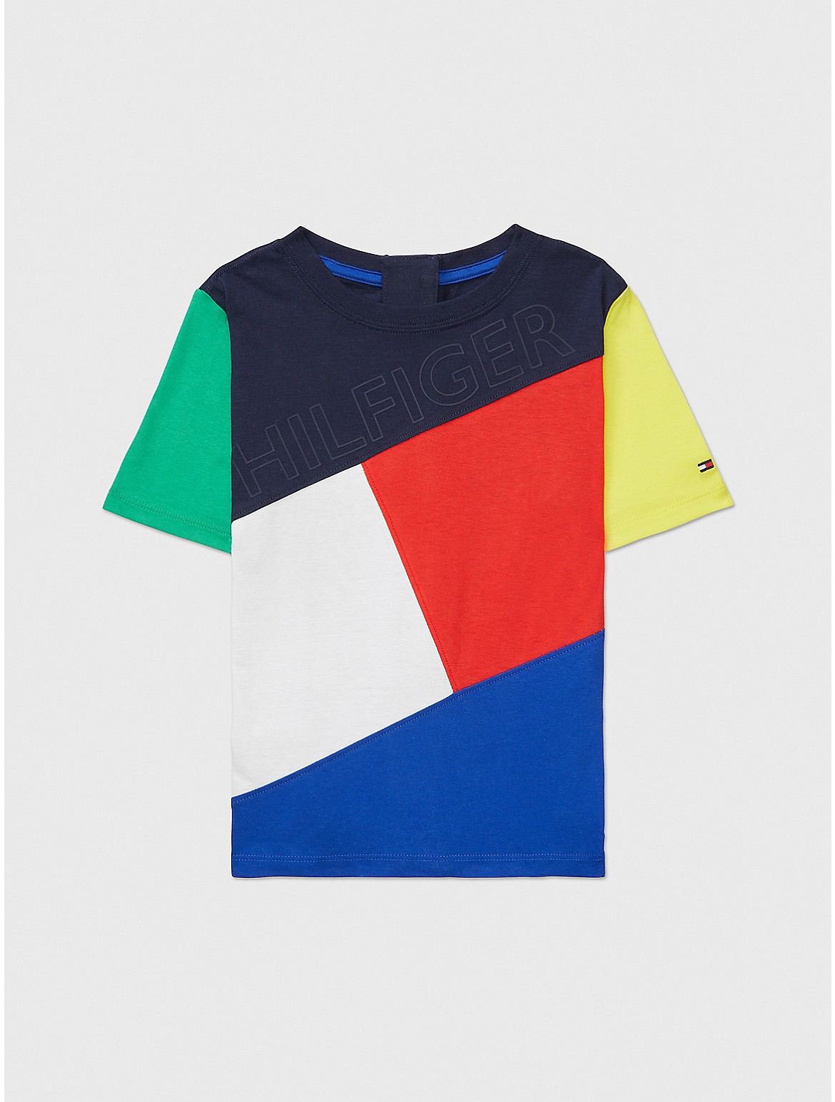 Tommy Hilfiger Boys' Seated Fit Colorblock Flag T-Shirt - Multi - M