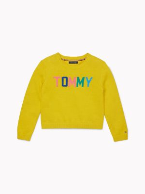 yellow tommy hilfiger crew neck