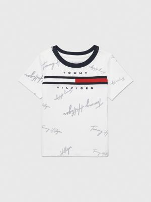 Babies' Signature Flag Stripe Logo T-Shirt | Tommy Hilfiger USA