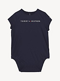 타미 힐피거 베이비 아기옷 우주복 Tommy Hilfiger TH Baby Logo Onesie,EVENING BLUE