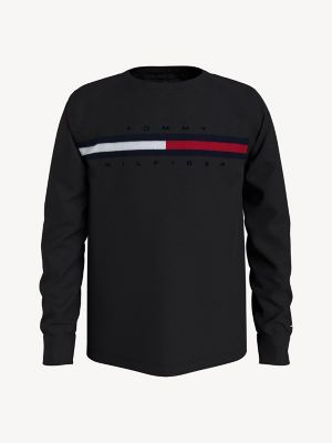 Kids' Flag Stripe Logo Long-Sleeve T-Shirt | Tommy Hilfiger USA