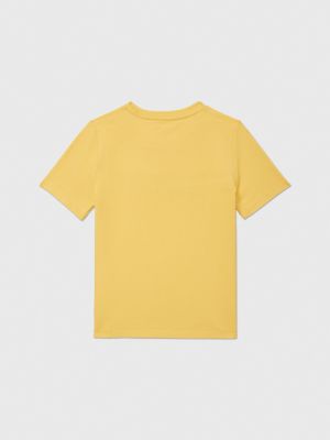 Kids' Flag Stripe Logo T-Shirt, Yielding Yellow