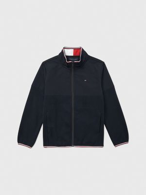 Kids' Mockneck Windbreaker, Navy