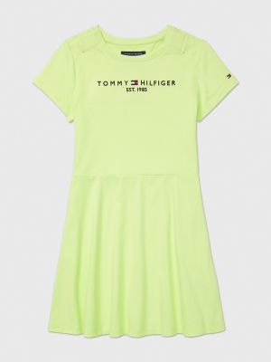 Kids' Logo Skater Dress, Bottom Sea Green