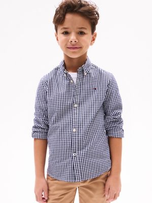Kids' Gingham Shirt, Navy