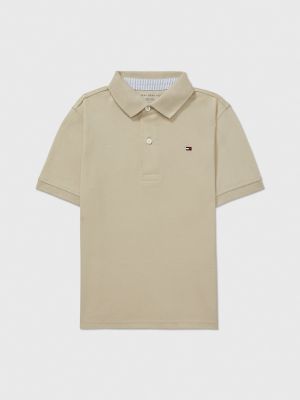Kids' Solid Stretch Polo, Palamino