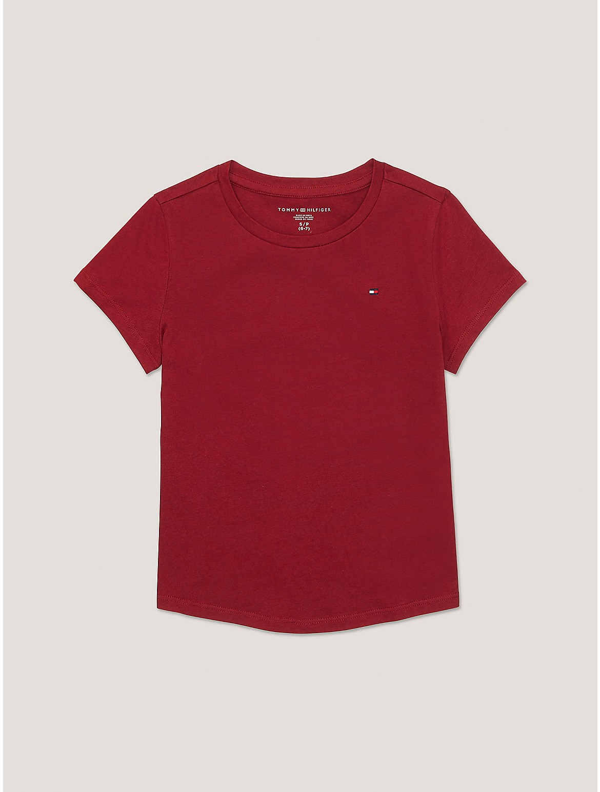 Tommy Hilfiger Girls' Kids' Solid Cotton T-Shirt