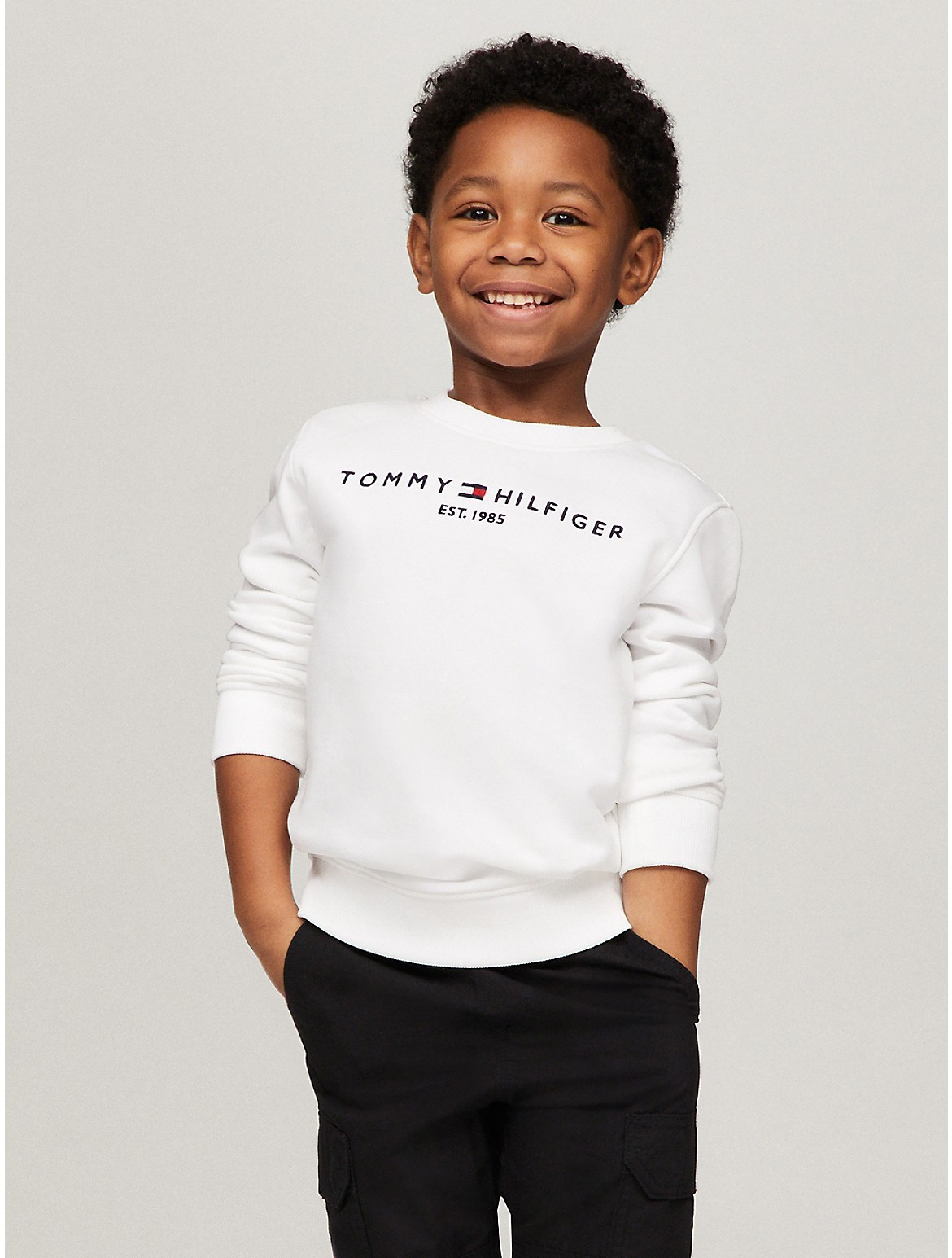 Tommy Hilfiger Boys' Kids' Tommy Logo Sweatshirt - White - S