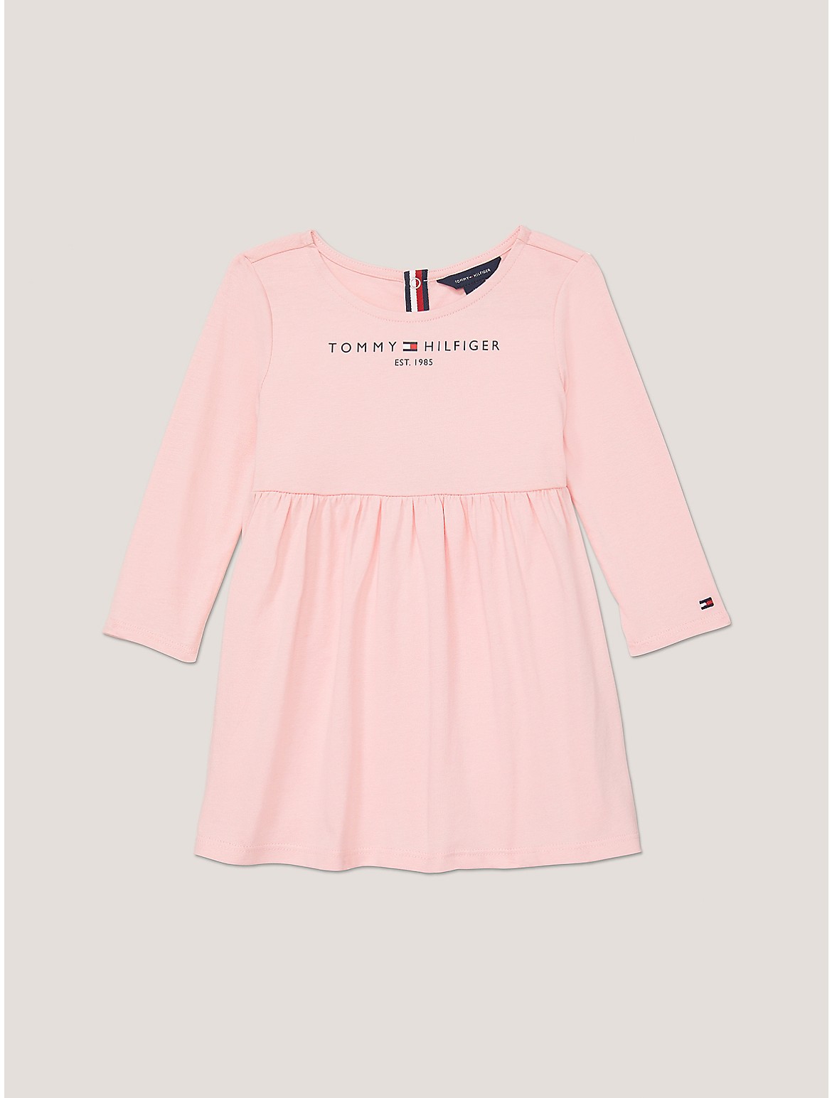 Tommy Hilfiger Girls' Babies' Tommy Logo Long-Sleeve Dress - Pink - 12M