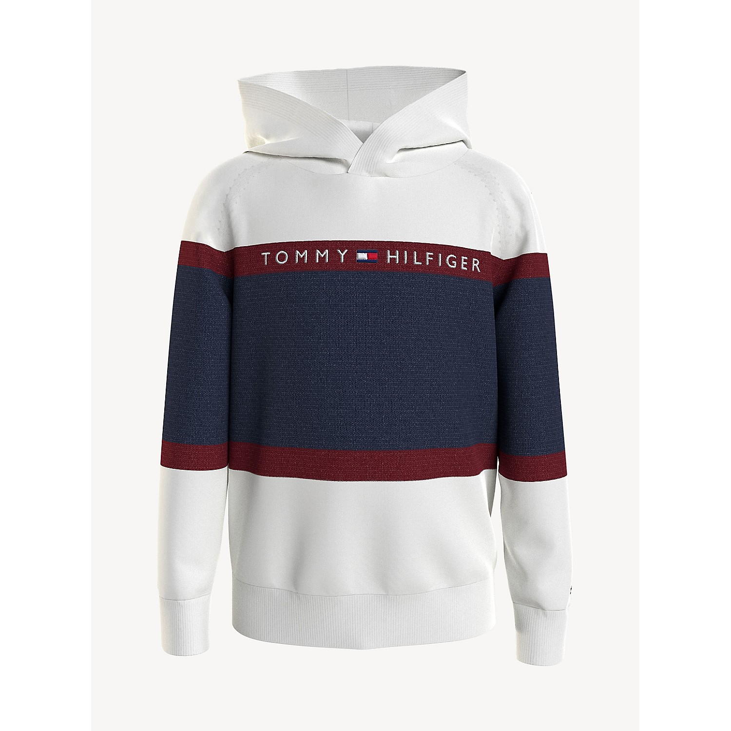 TOMMY HILFIGER Kids Colorblock Hooded Sweater