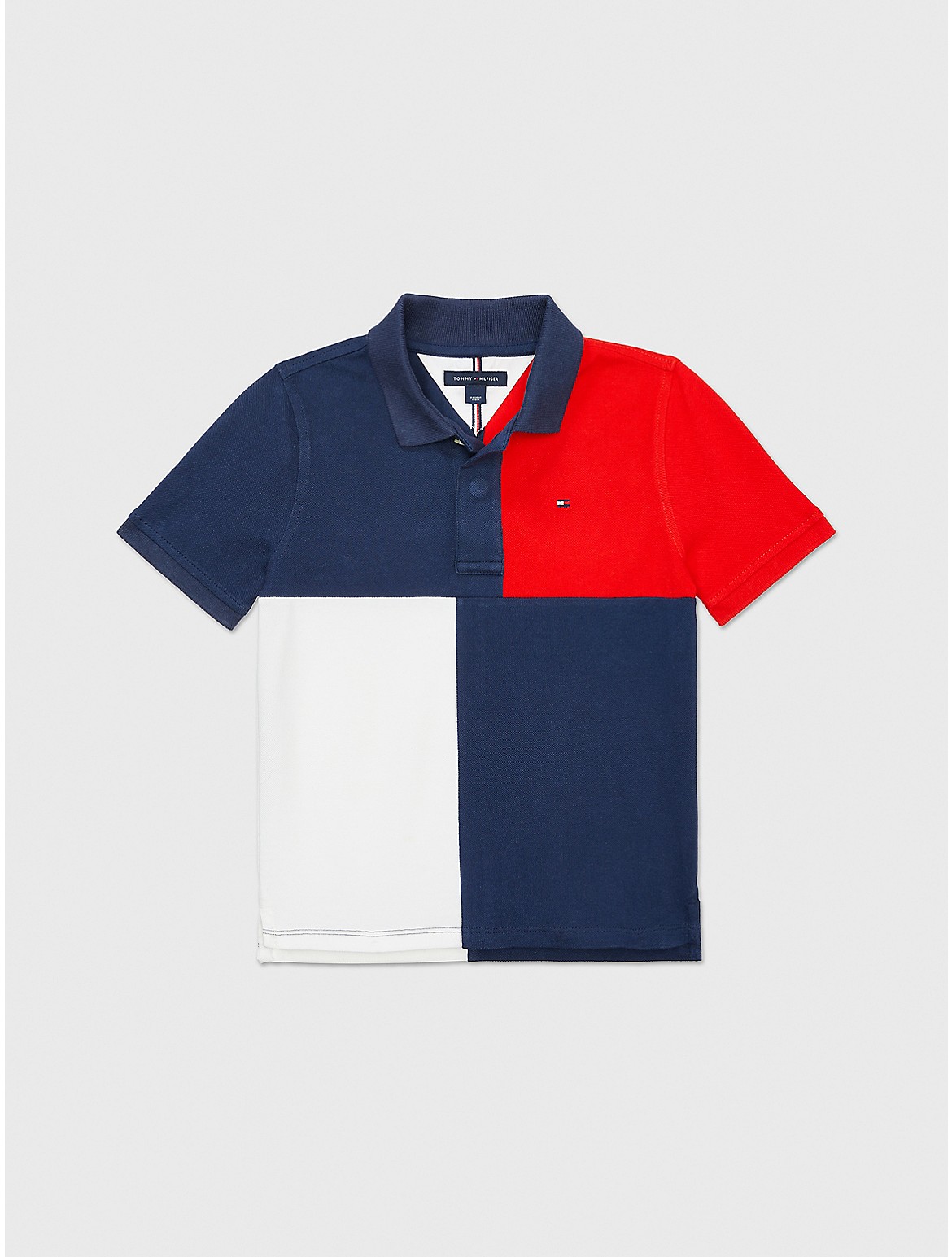Tommy Hilfiger Boys' Colorblock Polo - Red - S