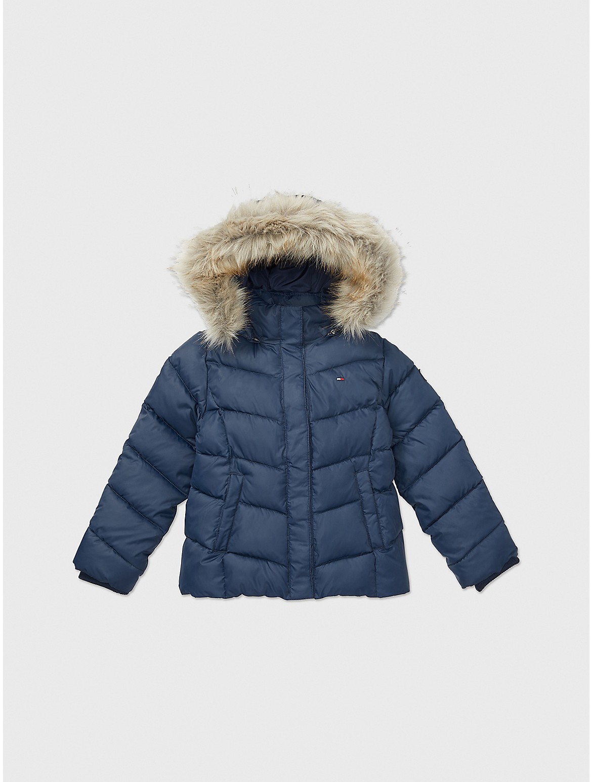 Tommy Hilfiger Girls' Kids' Faux Fur Hooded Jacket