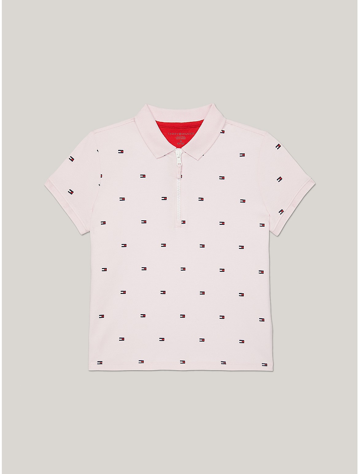 Tommy Hilfiger Girls' Allover Flag Print Polo