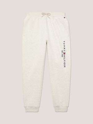 Kids' Embroidered Tommy Logo Pant, Beige Heather