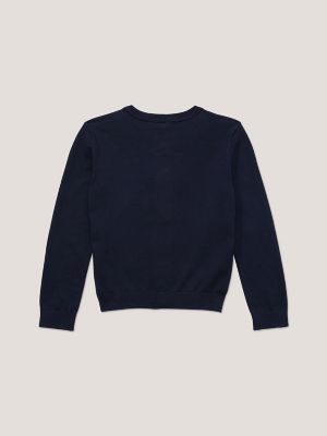 Kids' Solid Cardigan, Navy
