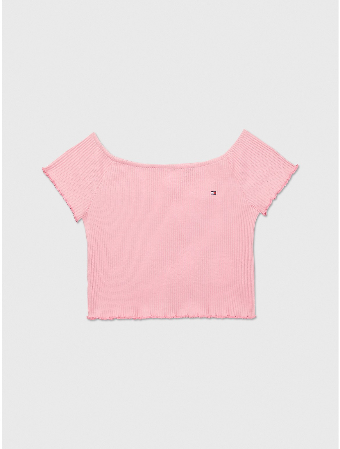 Tommy Hilfiger Girls' Kids' Off-Shoulder Top - Pink - XL